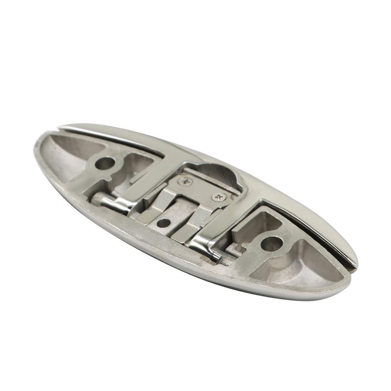 Jecoupoon 4-1/2" 5" 6" 8" Marine Boat Dock Cleats 316 Stainless Flip Up Cleats Folding Cleat with Screws and Nuts (6" 2pcs) - Image 4